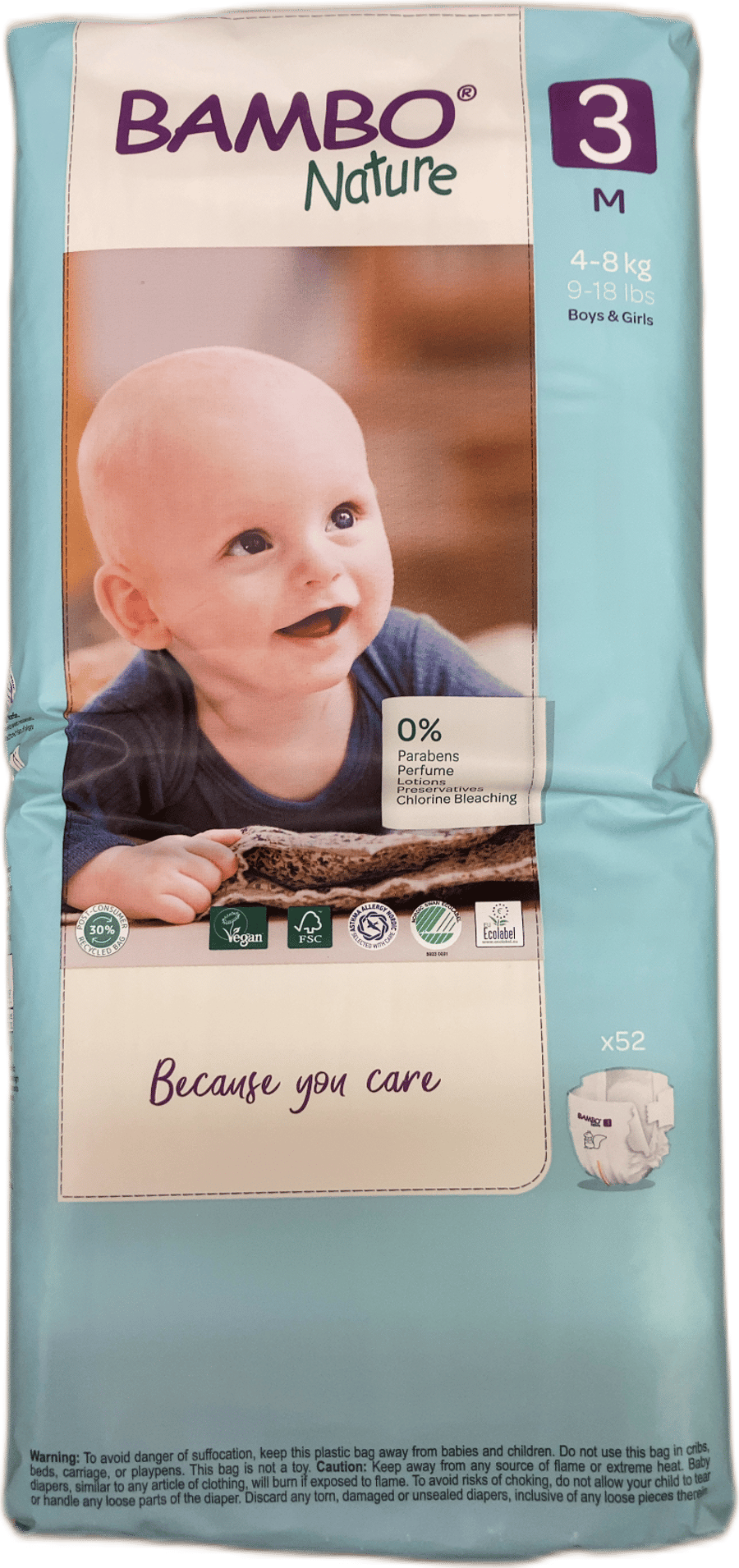 Bambo Nature 3 bleyjur 52 stk