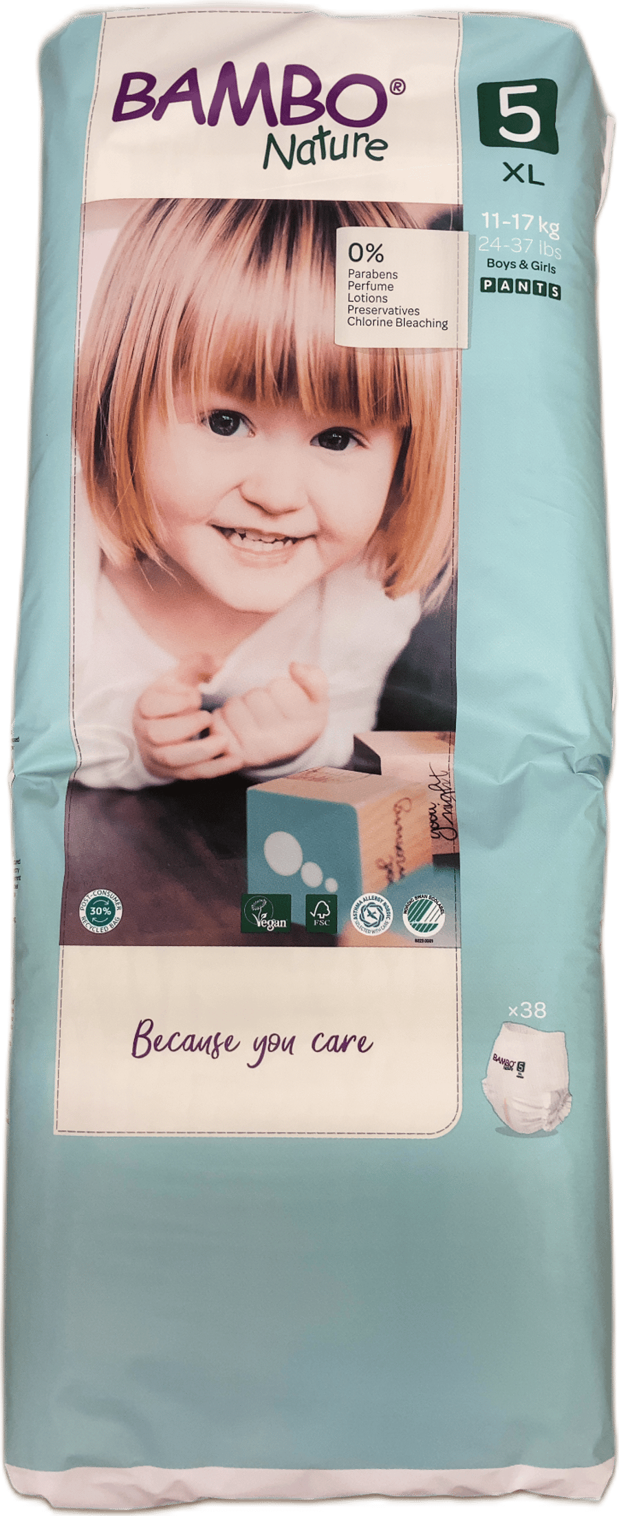 Bambo Nature buxnableiur 5 XL 38 stk