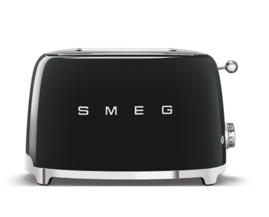 Smeg brauðrist fyrir 2 sneiðar retro style - svört.