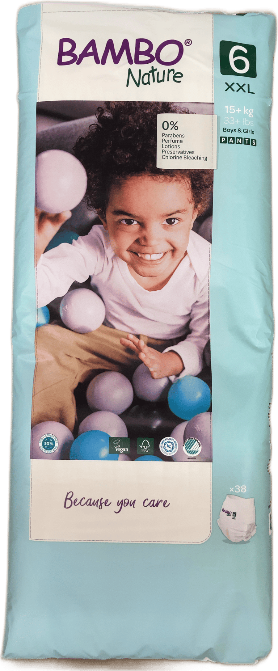 Bambo Nature buxnableiur stærð 6 XXL, 38 stk