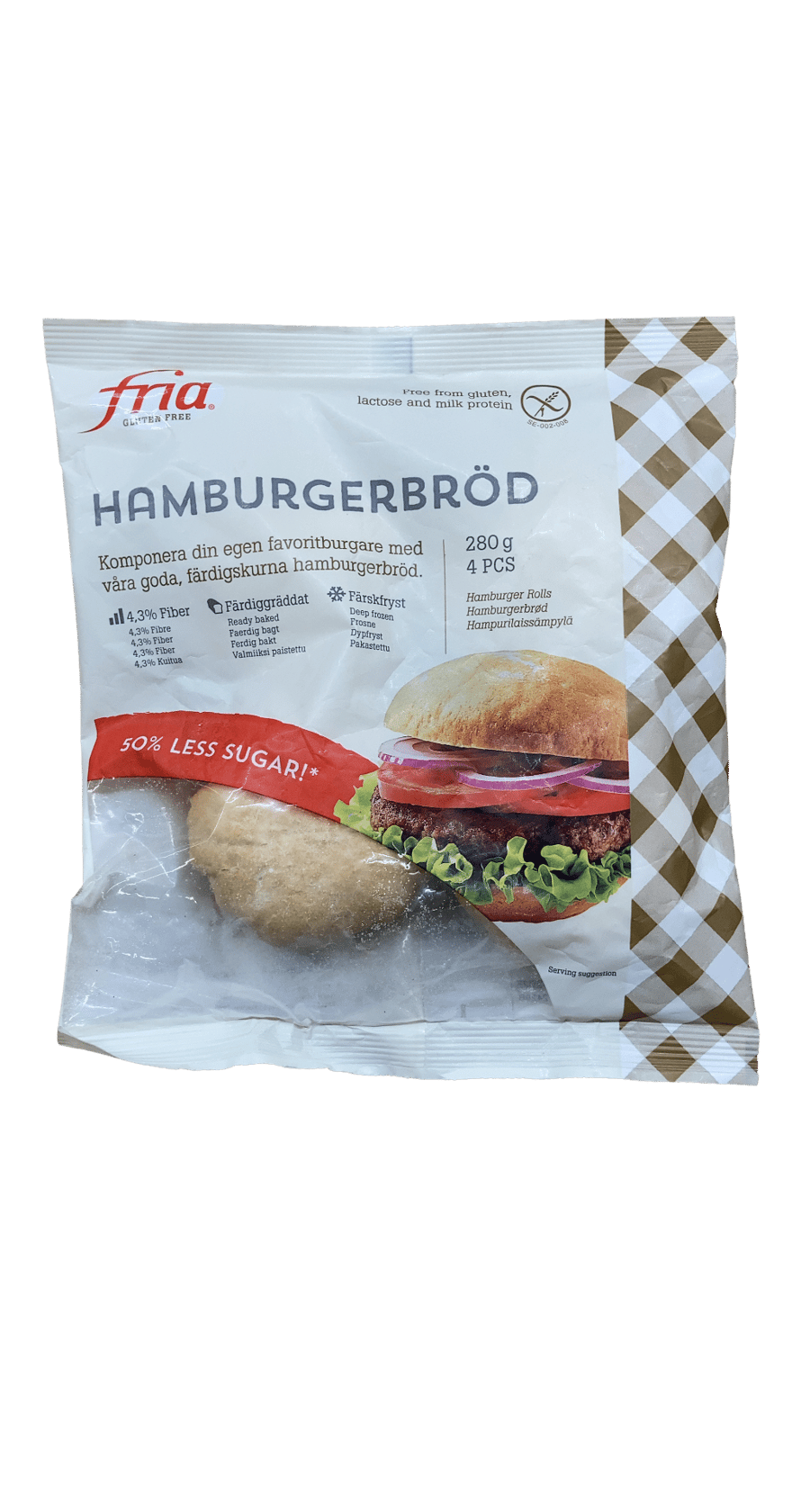 Fria hamborgarabrauð 280 g