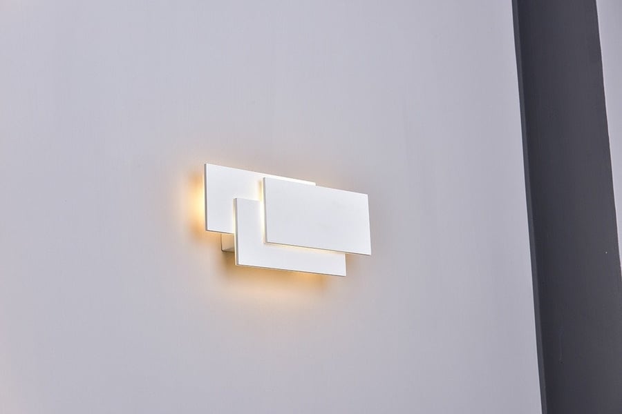 Clover Square LED Wall White Sýnishorn