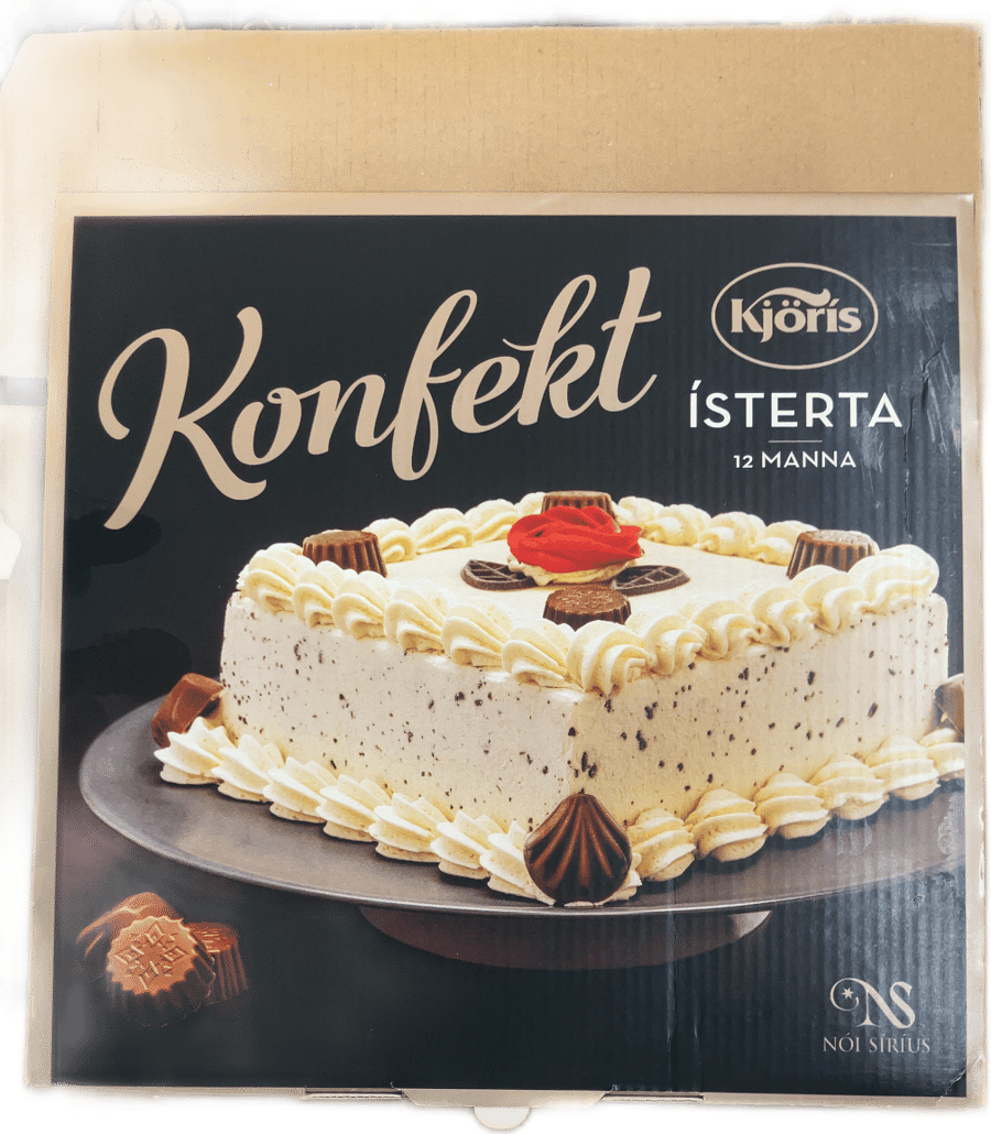 Kjörís Mjúkís Konfekt Ísterta 12 manna 1750 ml