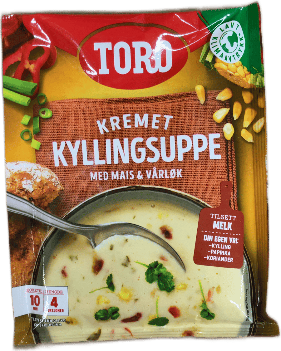 Toro rjómalöguð kjúklingasúpa með maís og vorlauk 83 g