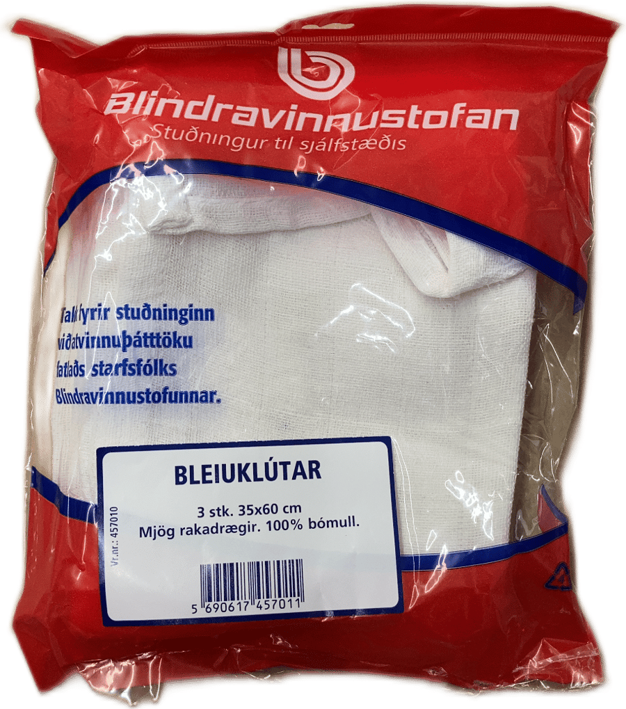 Blindravinnustofan Bleiuklútar 3 stk