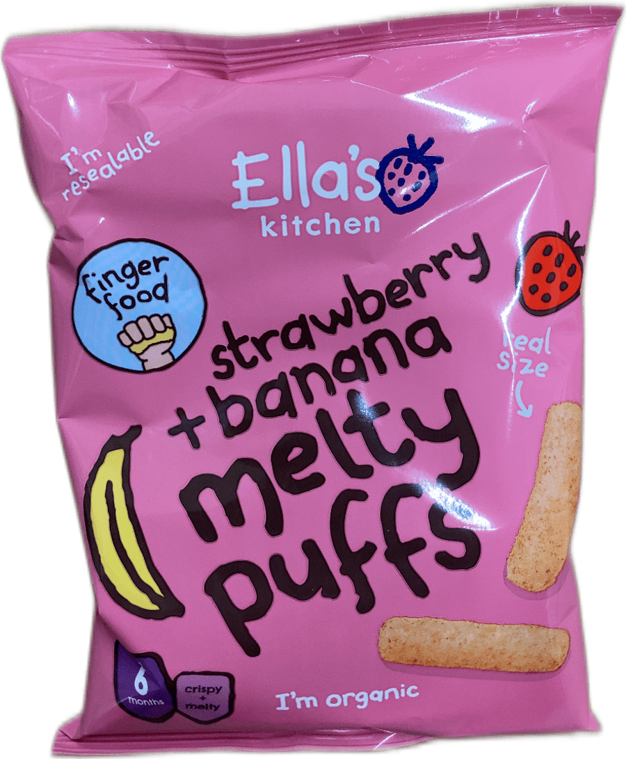 Ella's Kitchen jarðarberja- og bananapúðar 20 g