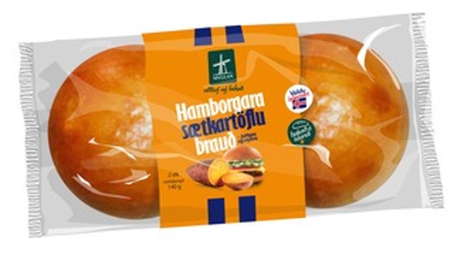 Myllan sætkartöflu hamborgarabrauð 2 stk. 140 g