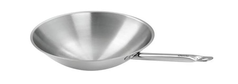 Wok stál panna fyrir gas