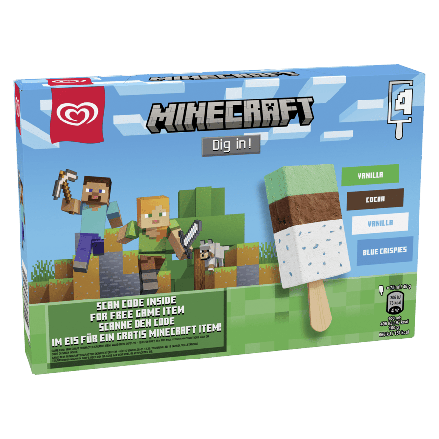 Frisko Minecraft íspinnar 4 x 75 ml