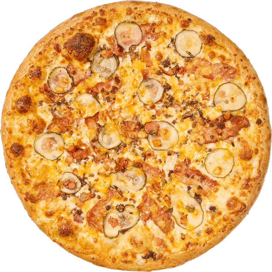 Hamborgara pizzan