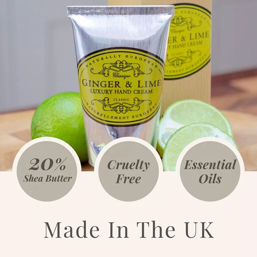 Naturally European Hand áburður með Ginger & Lime ilm 75 ml