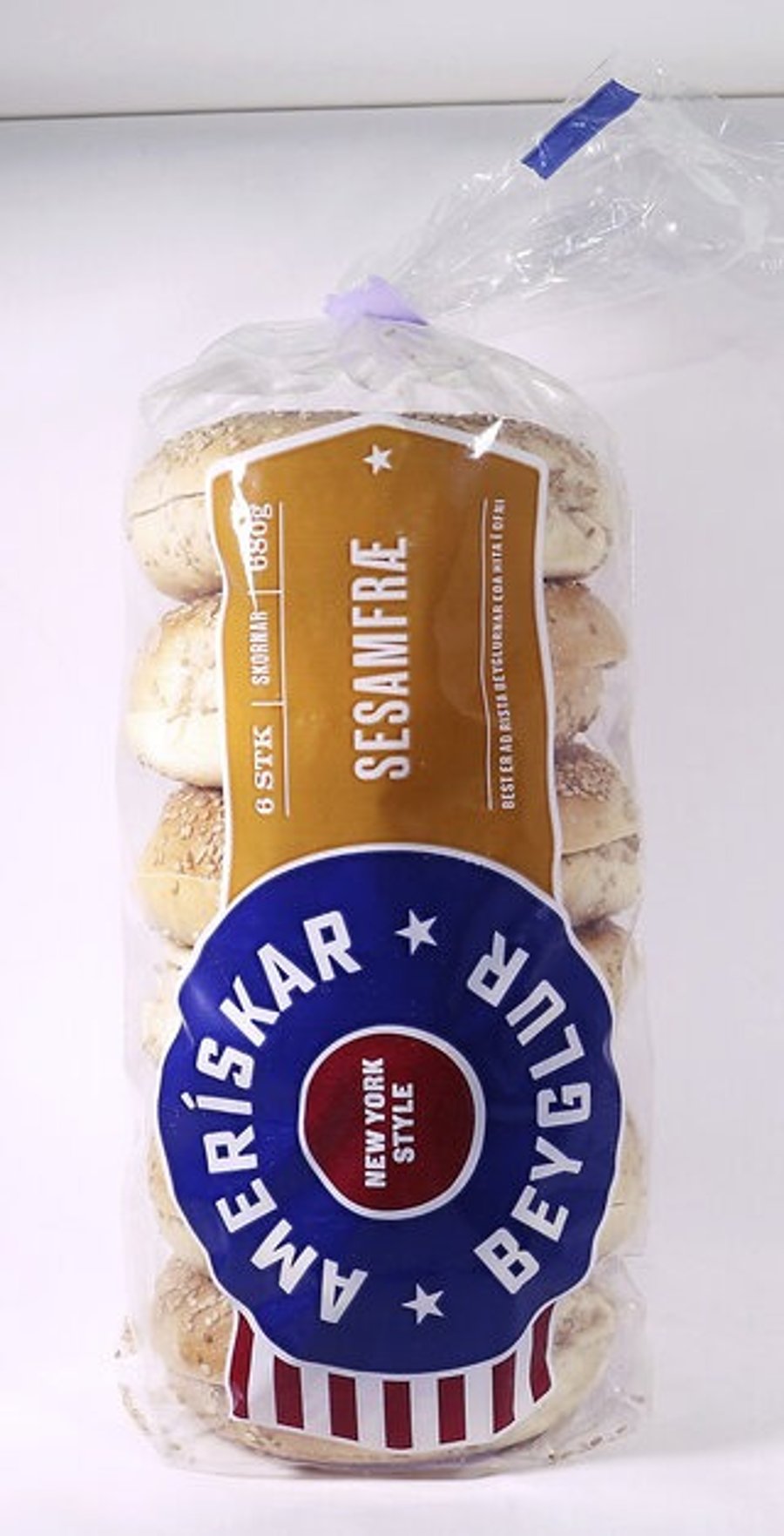 Amerískar sesambeyglur 6 stk.