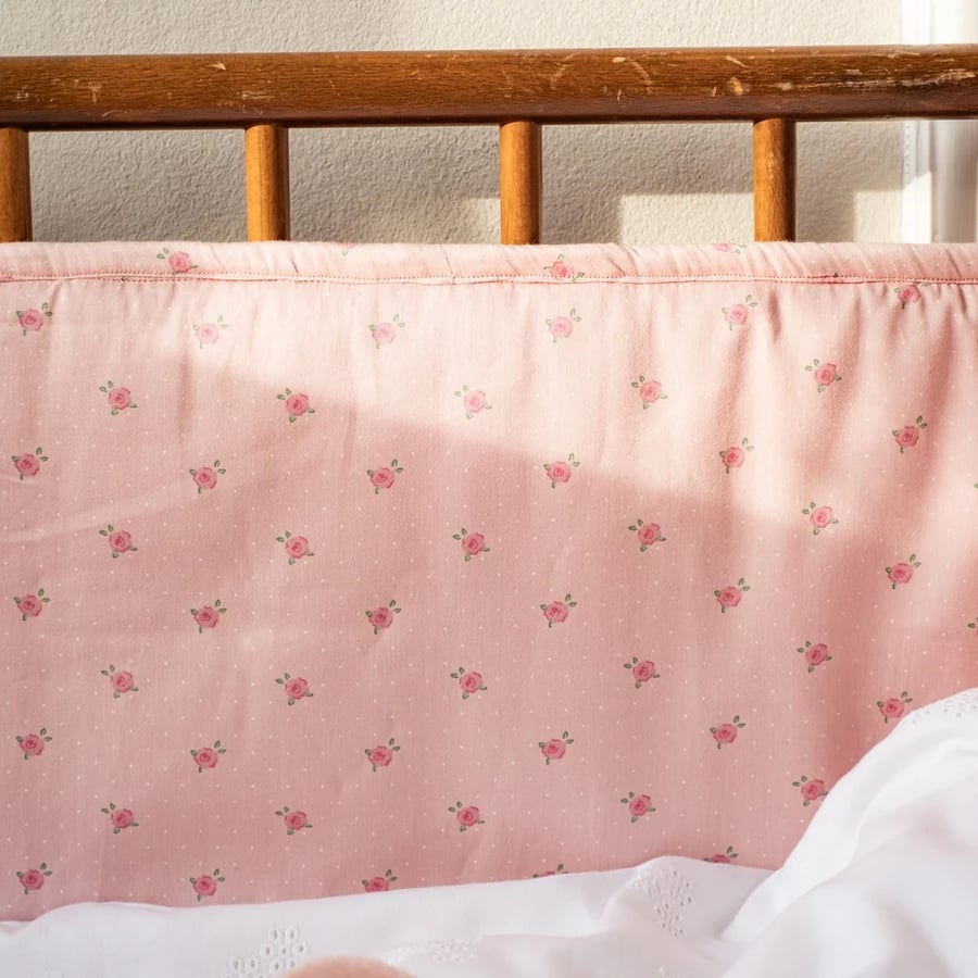 London bed bumper – Tiny roses