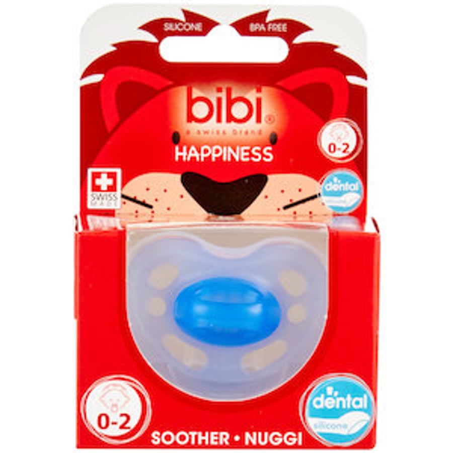 Bibi snuð Happiness dental 0-2 mán blá