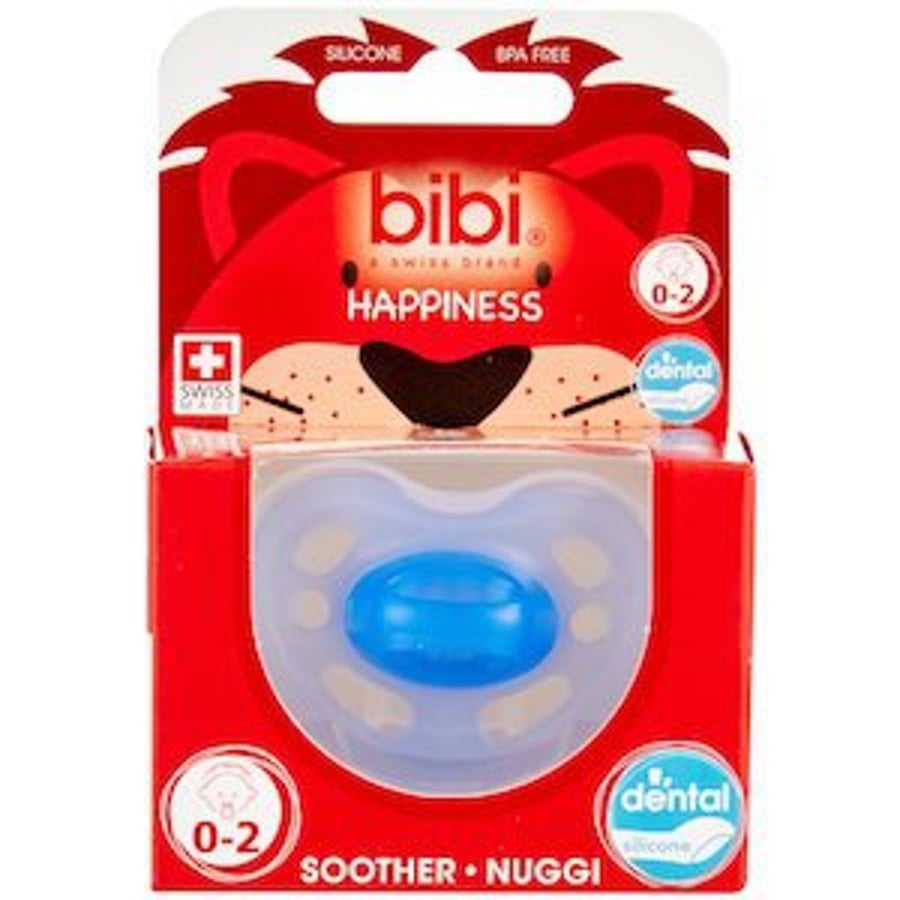 Bibi snuð Happiness dental 0-2 mán blá