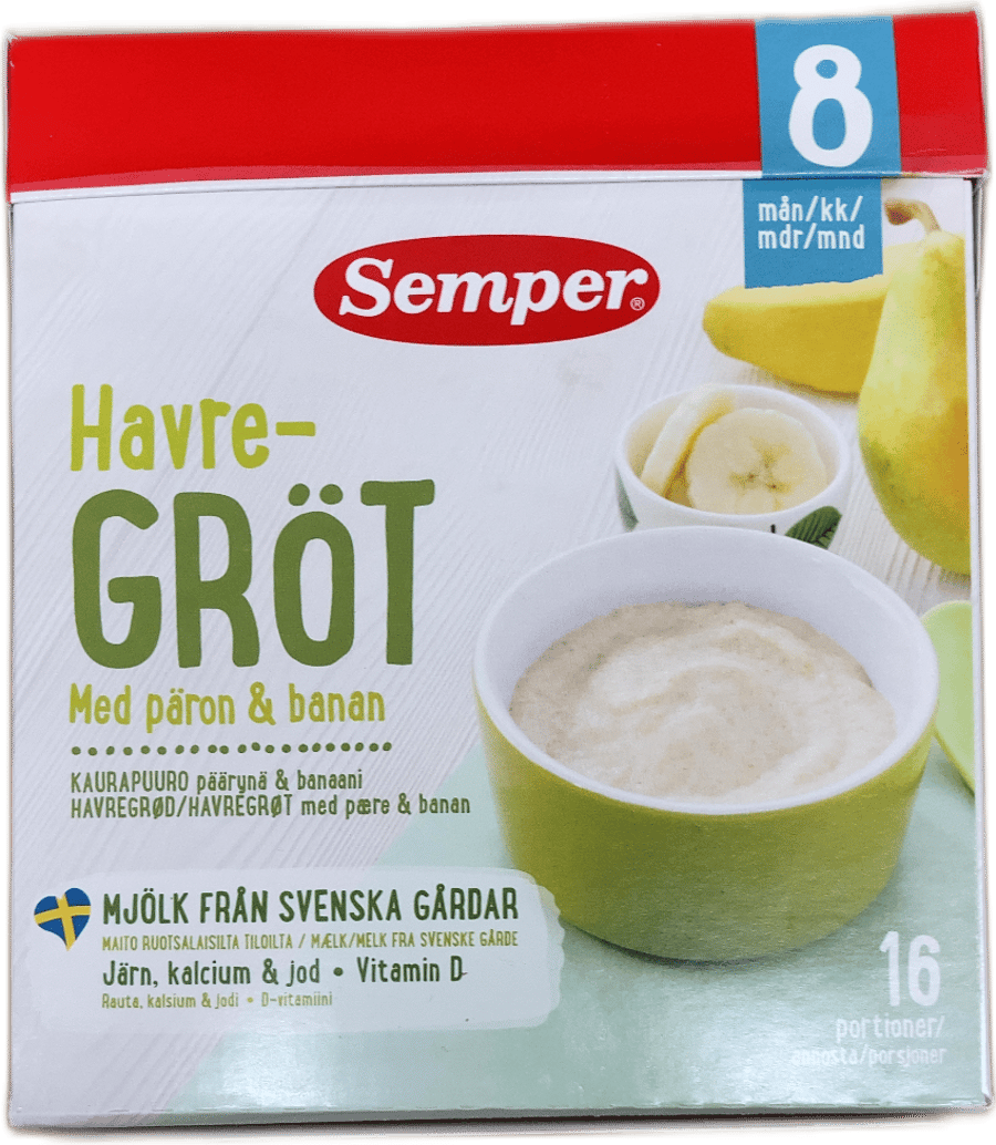 Semper hafragrautur með peru og banana 480 g