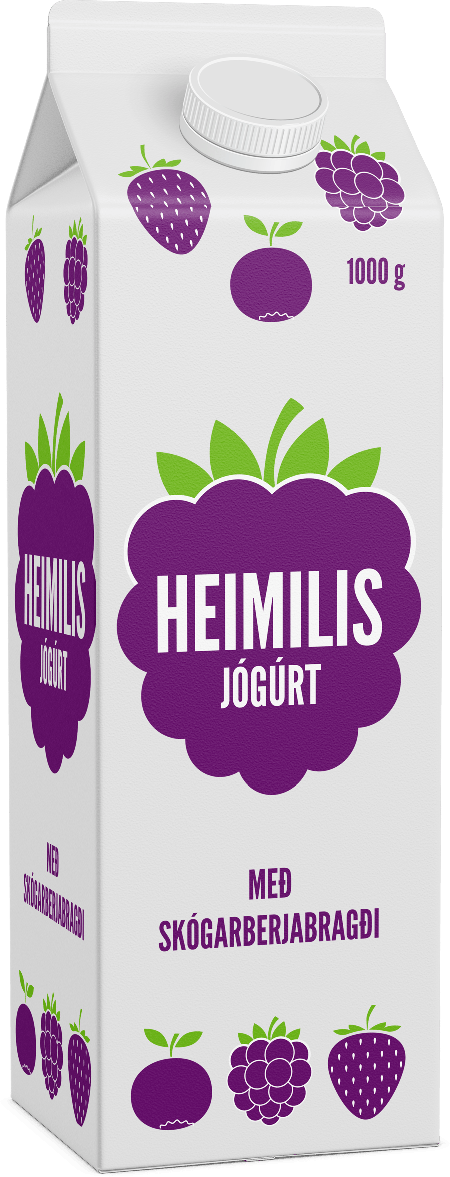 Heimilisjógúrt skógarberja 1 l