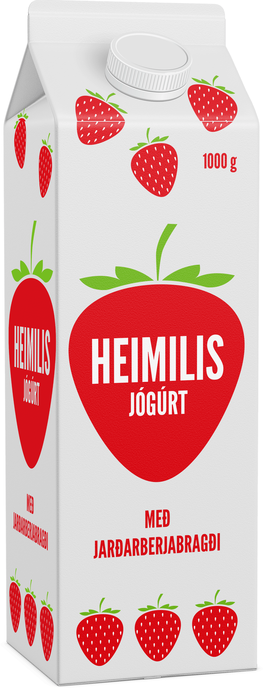 Heimilisjógúrt jarðarberja 1 l