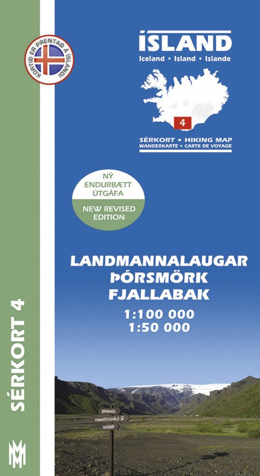 Landmannalaugar, Þórsmörk, Fjallabak 1:100 000