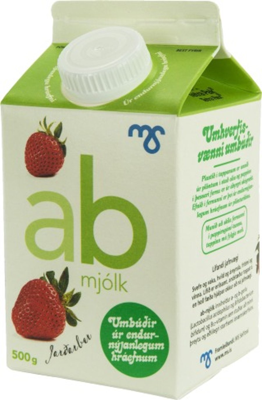 MS AB-mjólk jarðarber 500 ml
