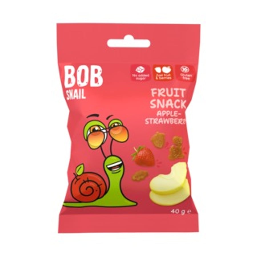 Bob Snail epla- og jarðarberjaávaxtanasl 40 g