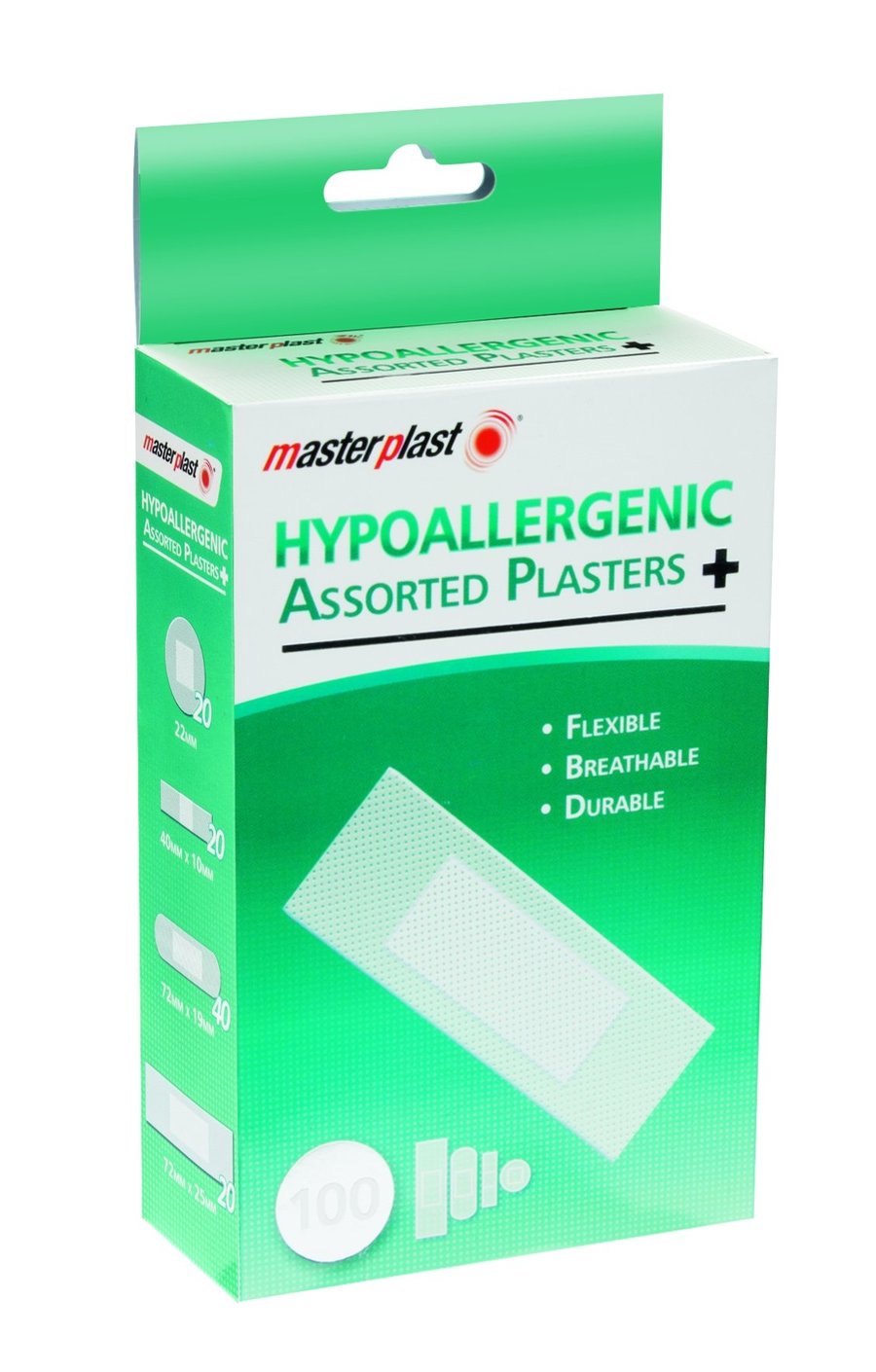 Masterplast ofnæmisprófaðir plástrar / Masterplast Ofnæmisprófaðir plástar 100 pk