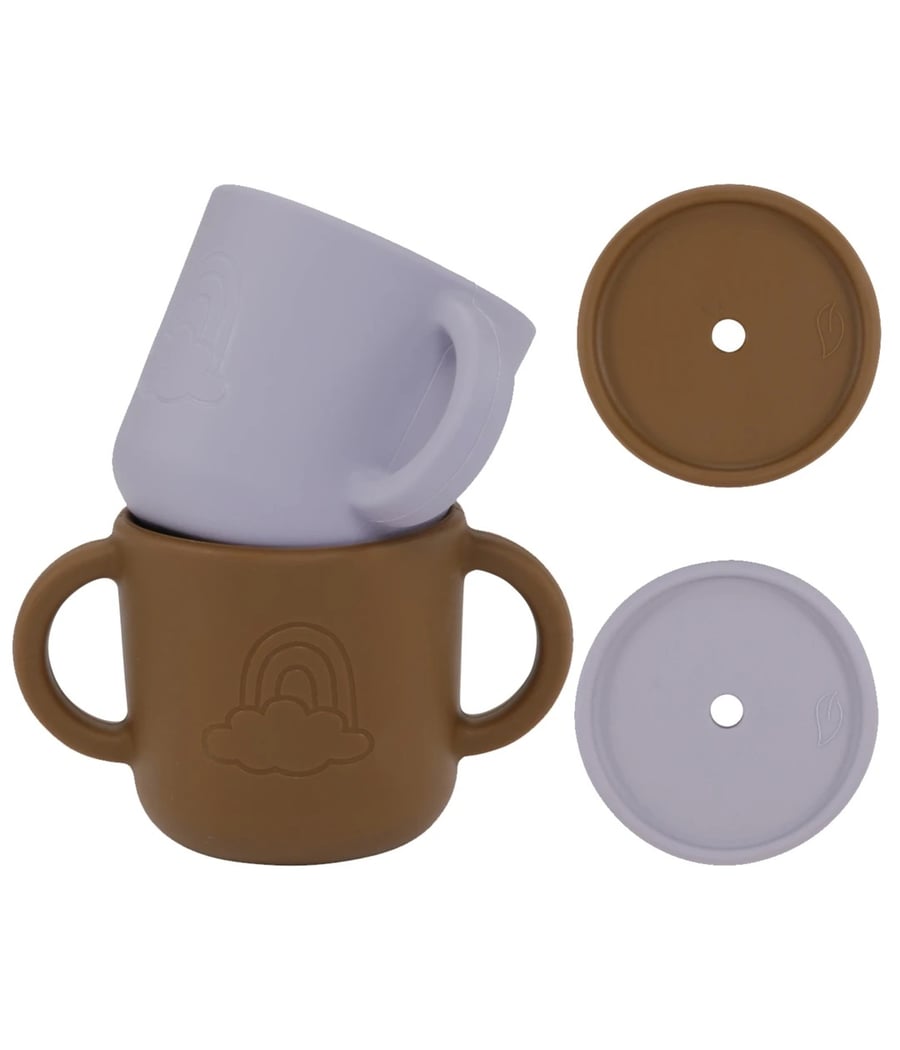 Lille Vilde glas m loki lilac/cocoa 2 st