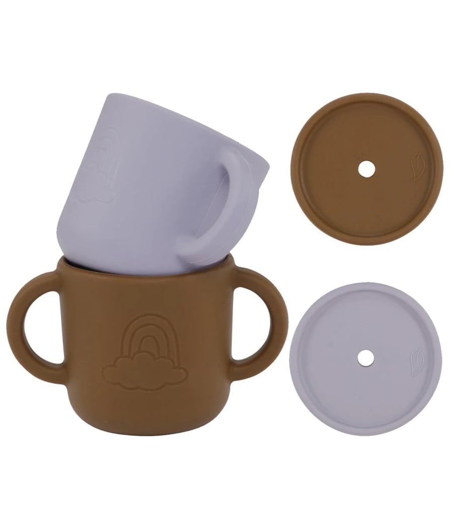 Lille Vilde glas m loki 2 st Lilac/Cocoa