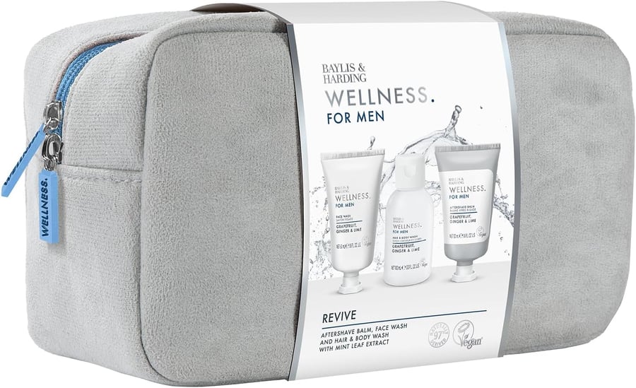 Baylis & Harding Wellness Snyrtitaska full af snyrtivörum fyrir herra