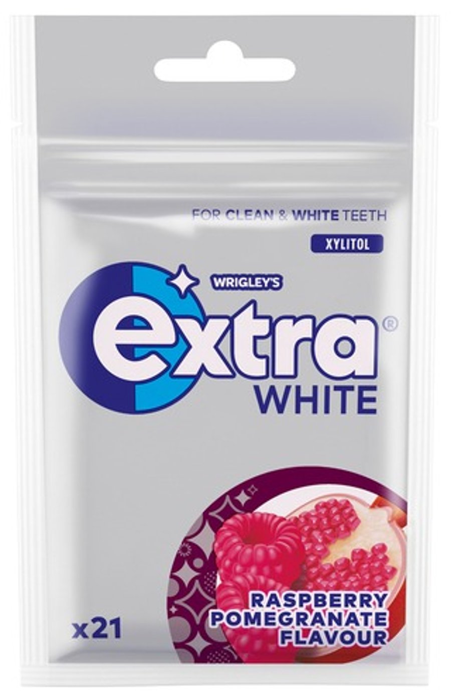Extra tyggigúmmí hindberja og granatepla 21 stk.