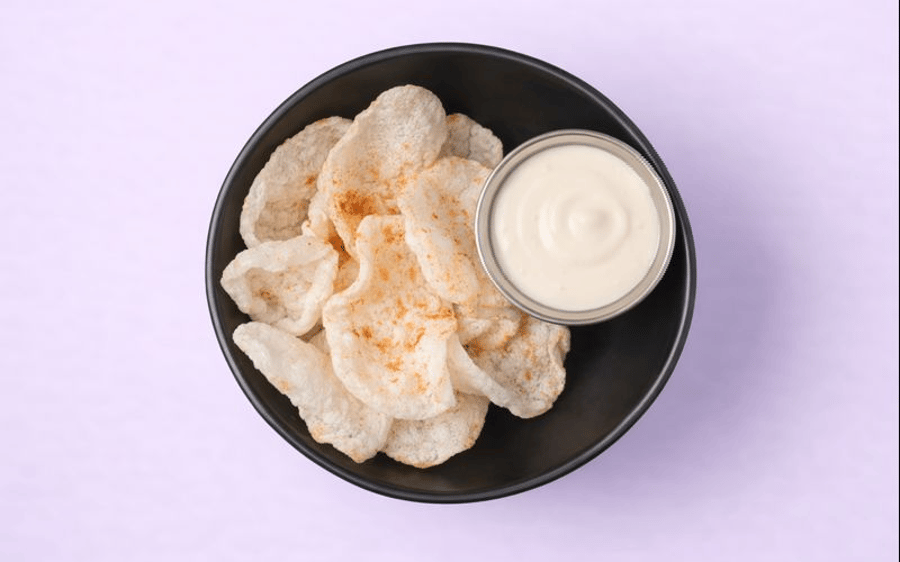 Hrísgrjóna chips með yuzu mayo