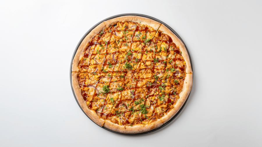 BBQ chicken pizza
