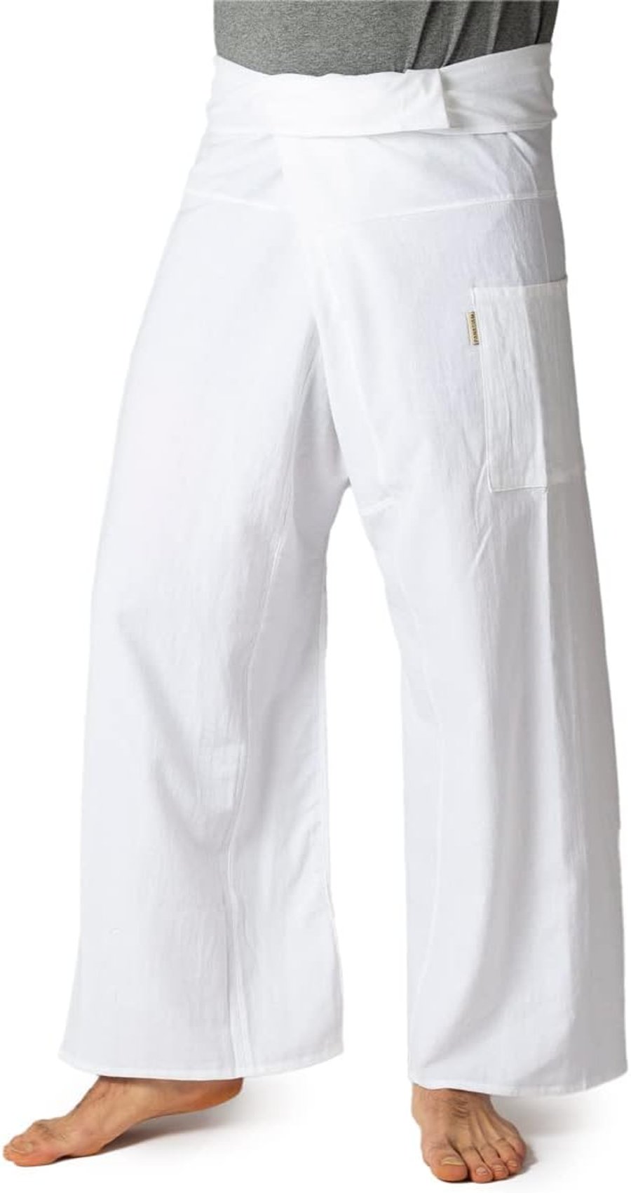 Thai Fisherman Pants Classic Hvítar - กางเกงชาวประมงไทย