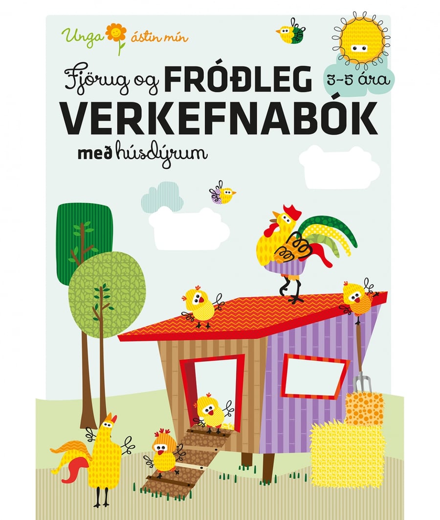 Fjörug og fróðleg verkefnabók með húsdýrum