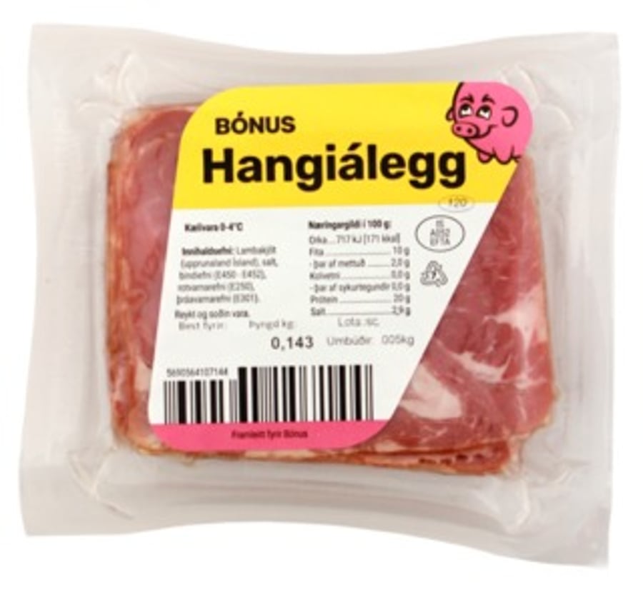 Bónus taðreykt hangiálegg 143 g