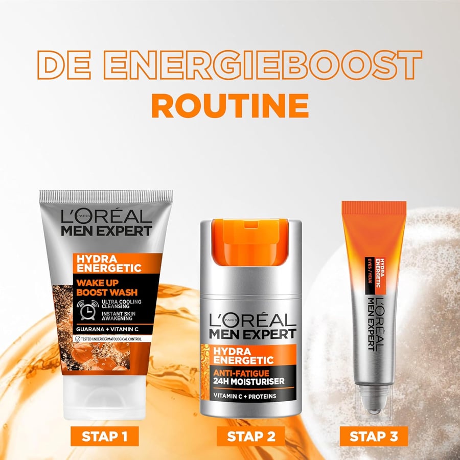 L'Oreal Paris Men Expert Hydra Energetic Daily Anti-Fatigue Rakakrem fyrir herra 50 ml