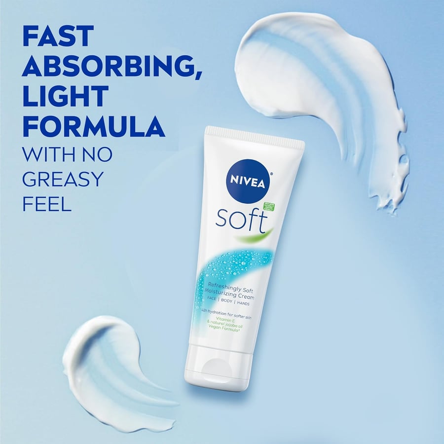 Nivea Soft Mjúkt Rakagefandi Krem 75 ml