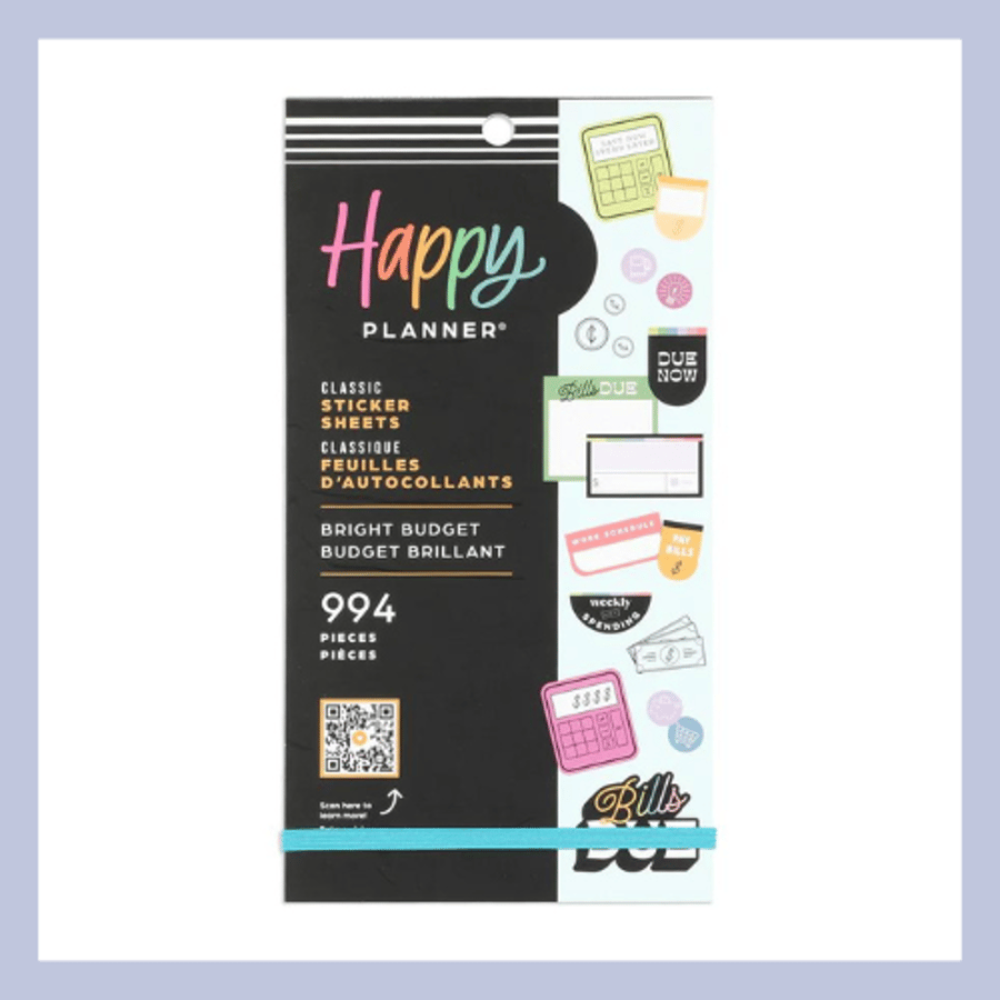 The Happy Planner límmiðar – Bjart fjármál