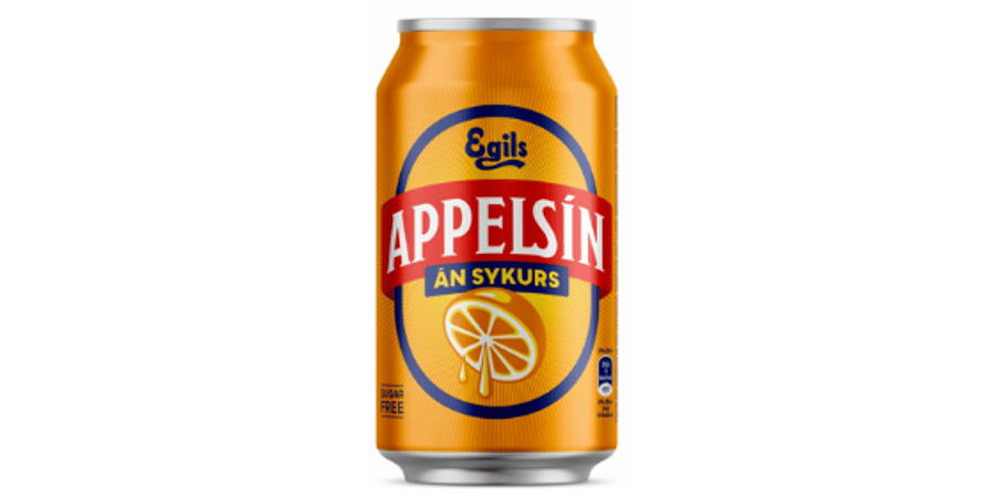 Appelsín sykurlaust 330 ml (Dós)