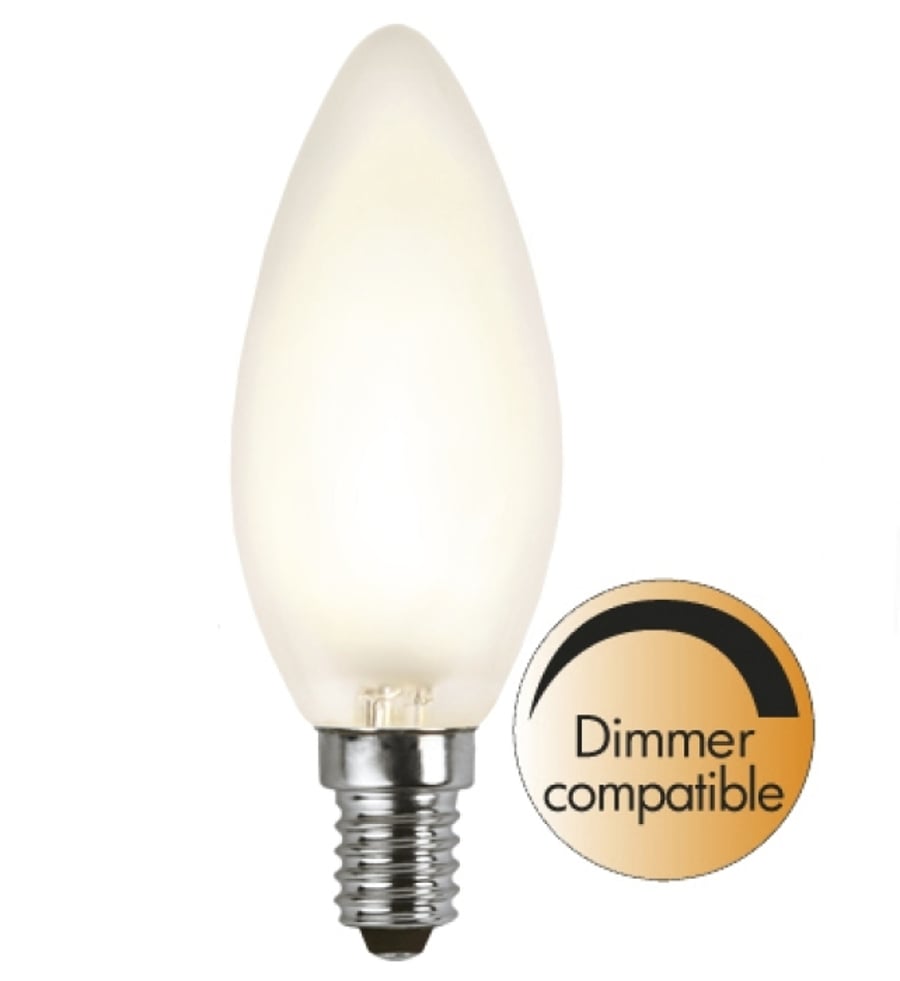 Illumination LED Frosted filament bulb E14 2700K 320lm Dimmer comp.