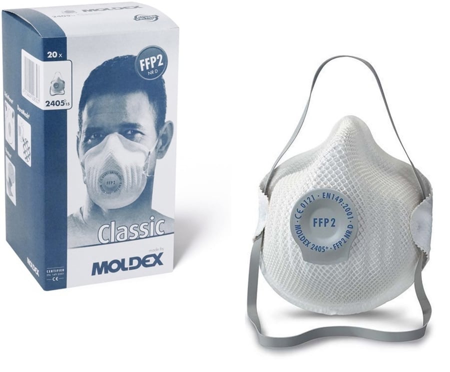 Moldex CLASSIC rykgríma FFP2 með ventli, 20stk
