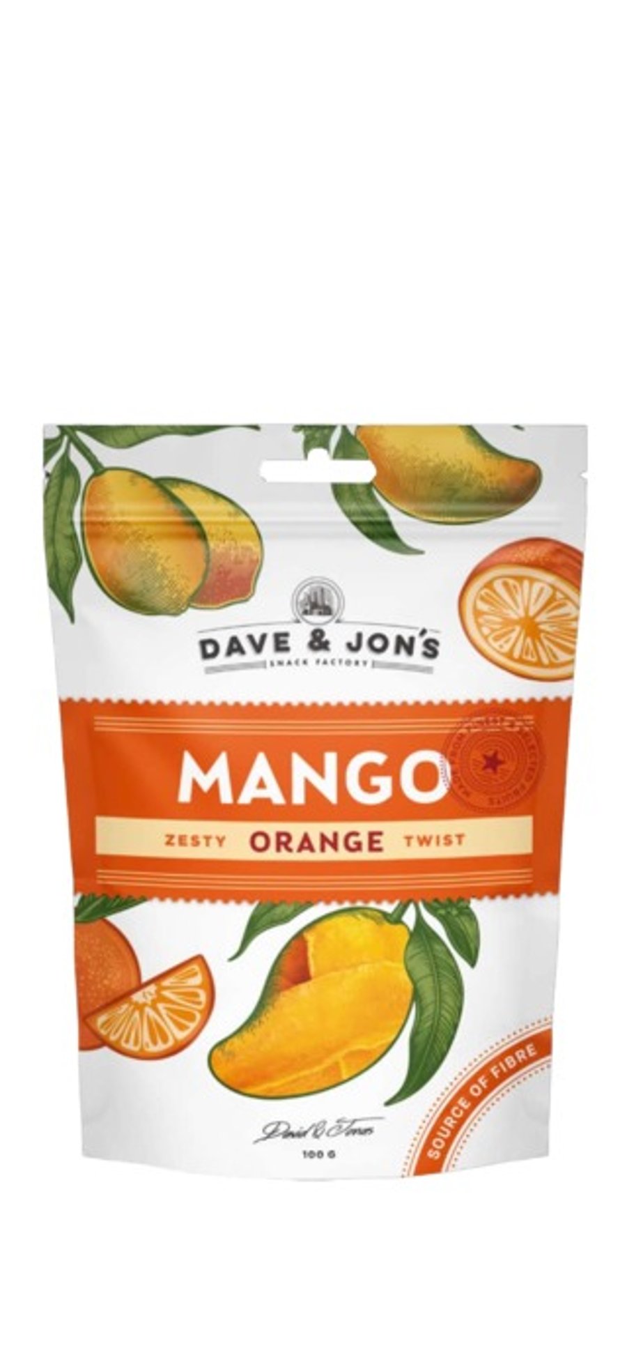 Dave & Jon's mangó með appelsínubragði 100 g