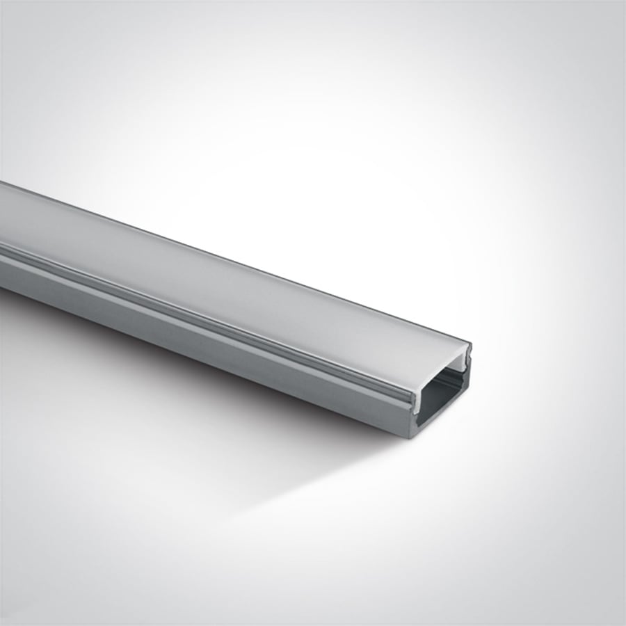 PRÓFÍLL 2 METRAR aluminium +PC opal diffuser