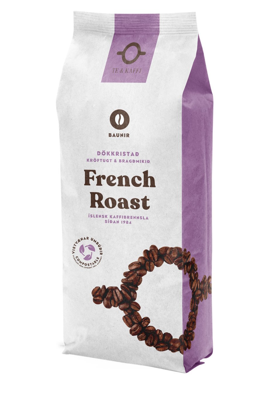 Te & Kaffi French Roast Kaffibaunir 400 g