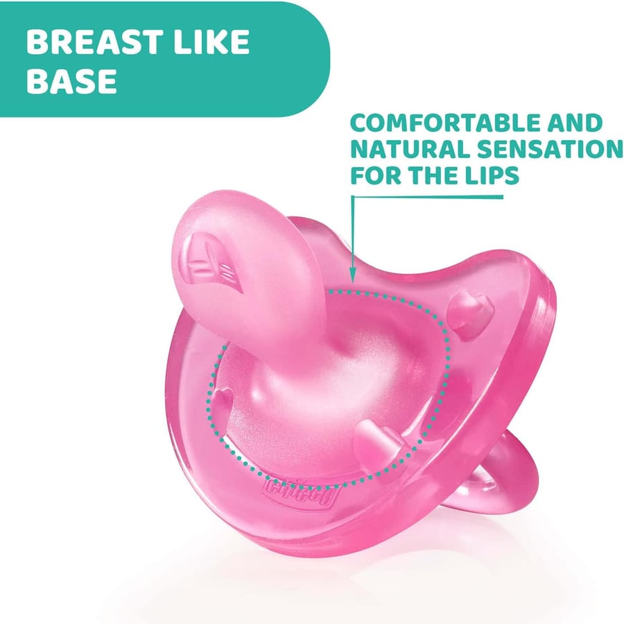Chicco snuð physio soft bleik 6-16 mán