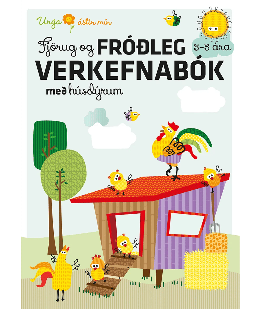 Fjörug og fróðleg verkefnabók með húsdýrum