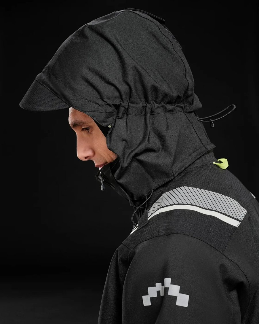 Univern Protec 2in1 Heilsársúlpa, svört/HV gul