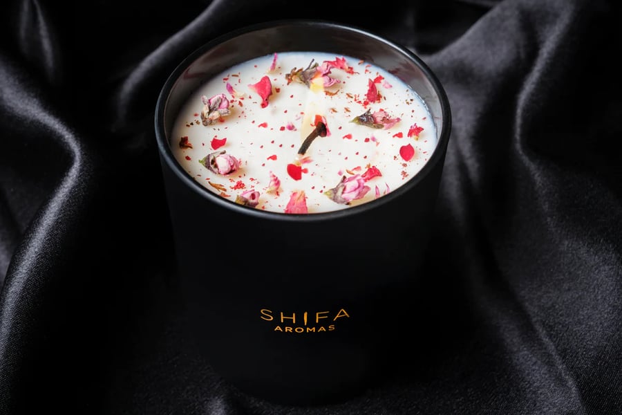 Shifa Aromas Anor ilmkerti í svörtu glasi 30 cl
