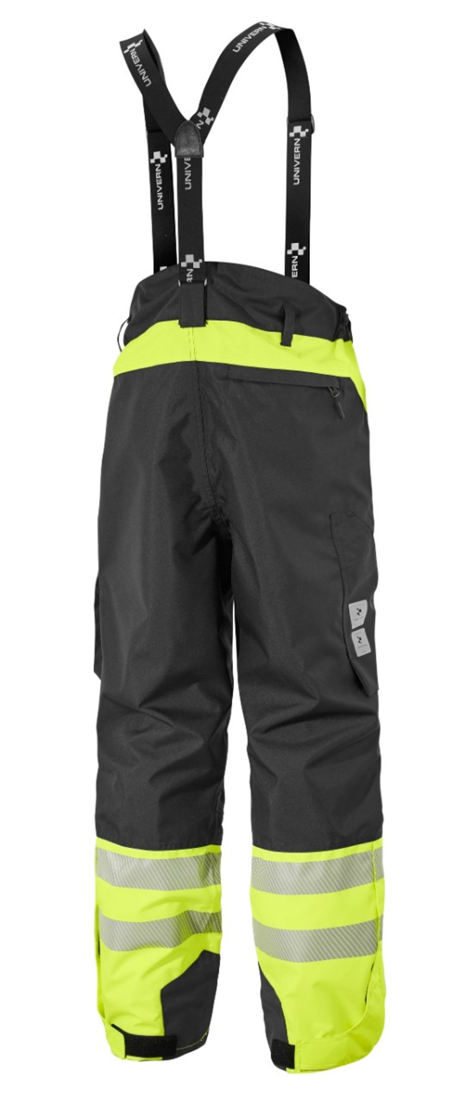 Univern Heilsársbuxur HiViz svartar/gular