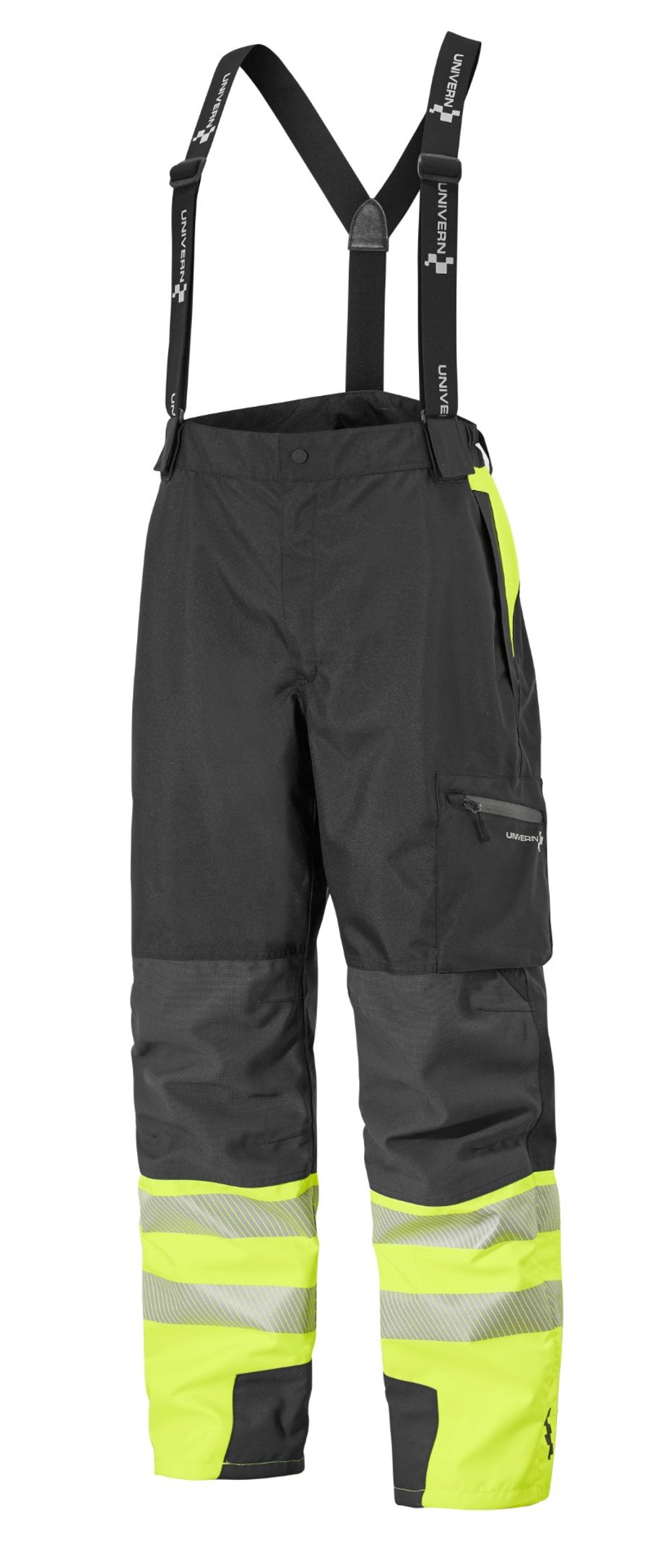 Univern Heilsársbuxur HiViz svartar/gular